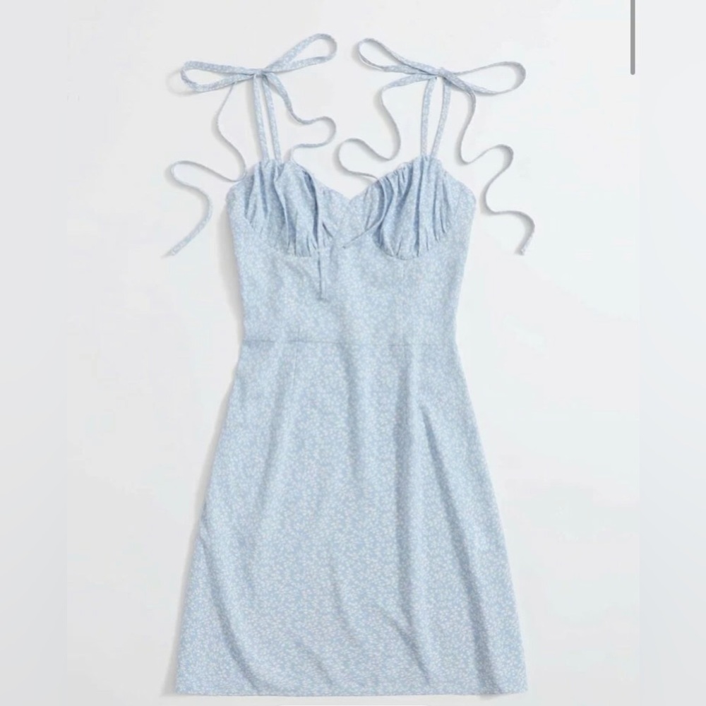 Baby Blue floral mini dress